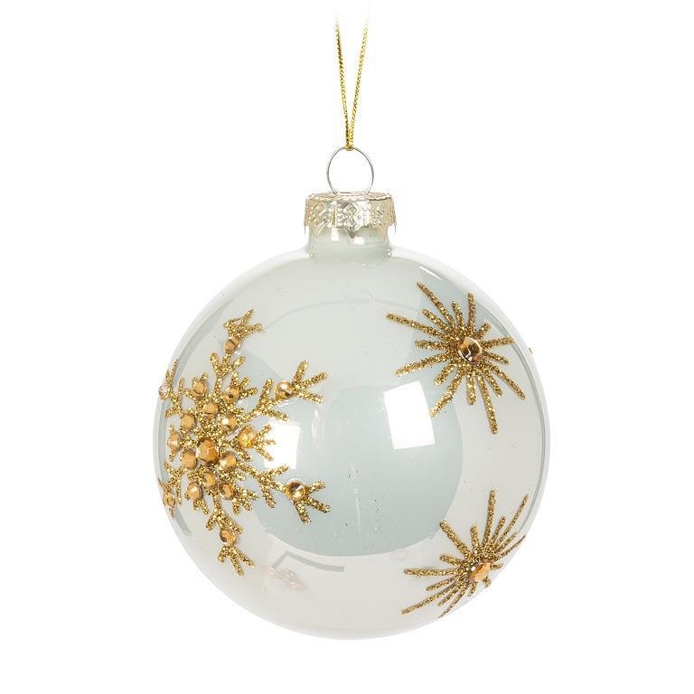 Gold Snowflake Ball Ornament - Lemon And Lavender Toronto