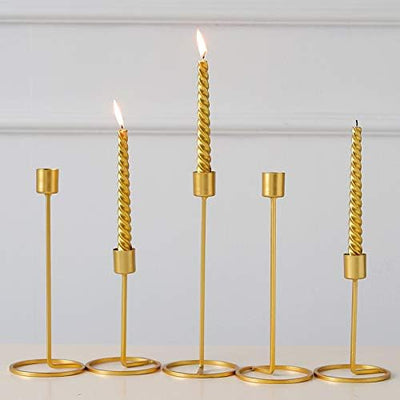 Gold Spiral Metallic Taper Candle - Lemon And Lavender Toronto