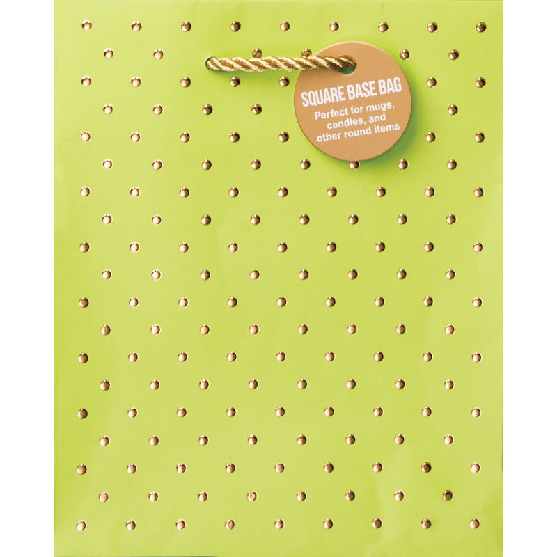 Gold Swiss Dots Small Gift Bag-Lime - Lemon And Lavender Toronto