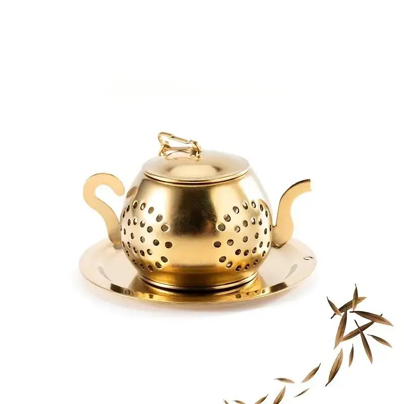 Golden Teapot Shaped Tea Infuser - Lemon And Lavender Toronto