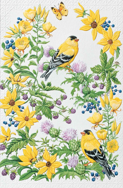 Goldfinch in Thistle Friendship Greeting Card - Lemon And Lavender Toronto