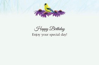 Goldfinch Meadow Greeting Card - Lemon And Lavender Toronto