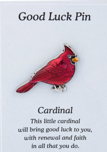 Good Luck Charm Pin - Cardinal - Lemon And Lavender Toronto