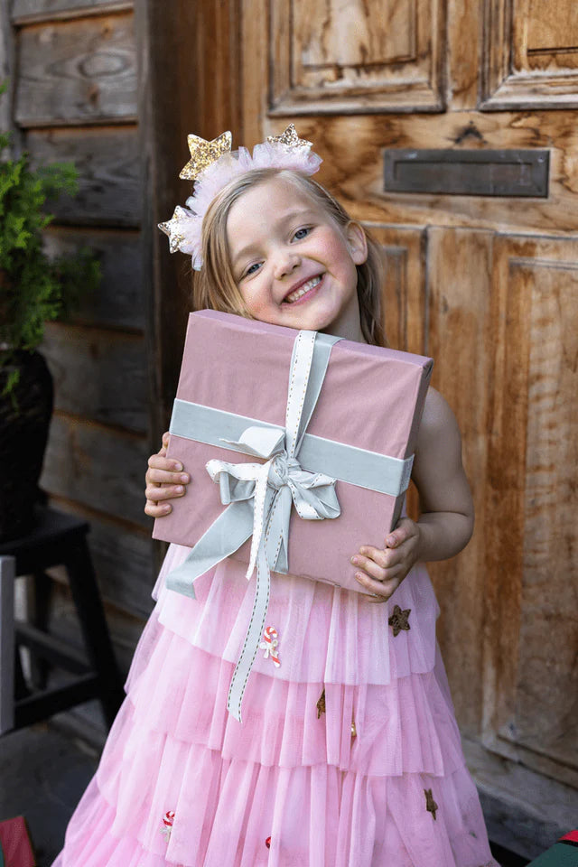 Blush Christmas Tree Dress & Headpiece