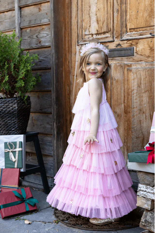 Blush Christmas Tree Dress & Headpiece