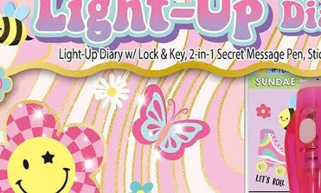 Groovy Flower Light - Up Diary Kit - Lemon And Lavender Toronto