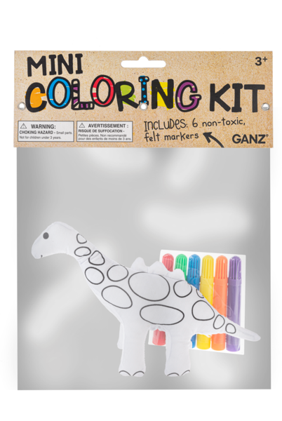 Mini Coloring Kit - Dino (7 pc. set)