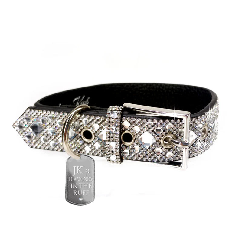 Diamond in the Ruff SILVER - Dog Collar & Leash  ( Sold Individually)