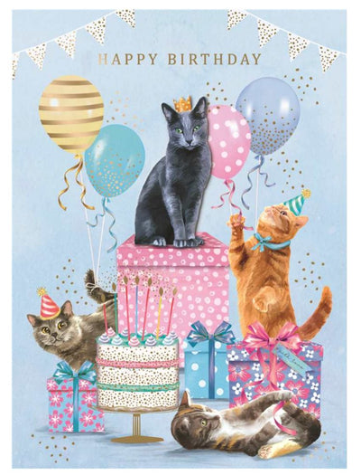 Happy Birthday Cat Card - Lemon And Lavender Toronto