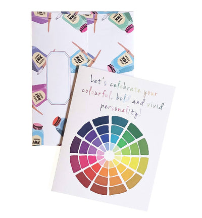 Happy Birthday Colour Wheel Card - Lemon And Lavender Toronto