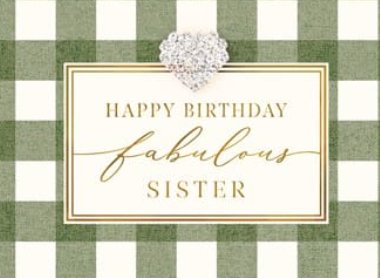 Happy Birthday Fabulous Sister Card - Lemon And Lavender Toronto