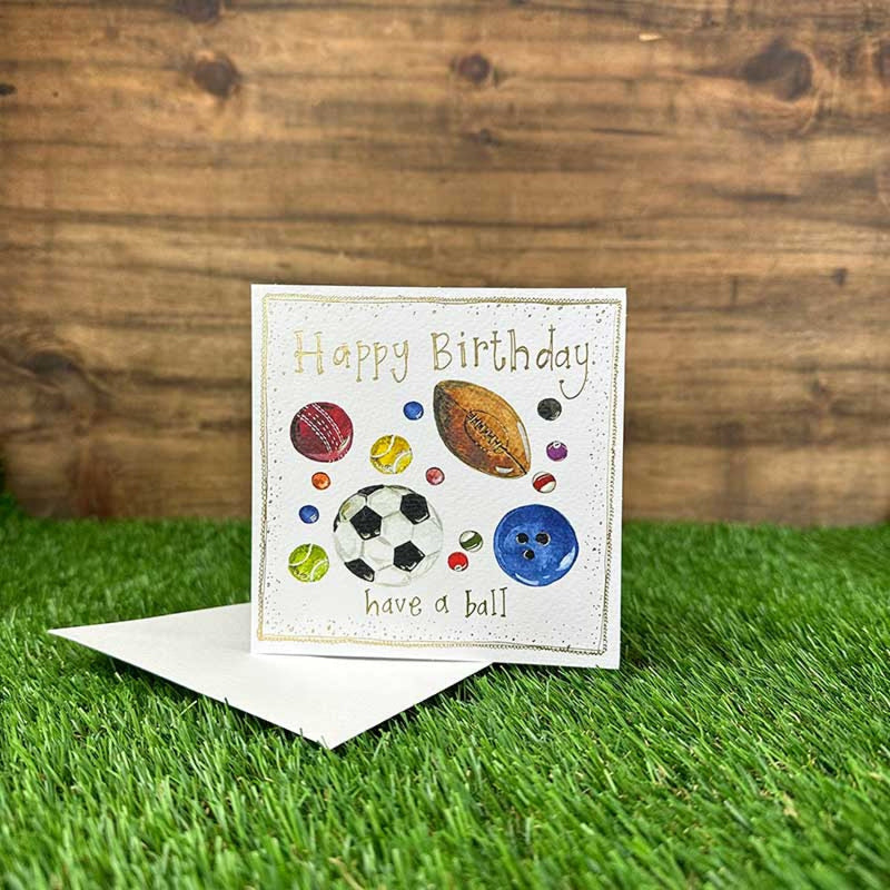 Happy Birthday have a ball - Mini Card - Lemon And Lavender Toronto