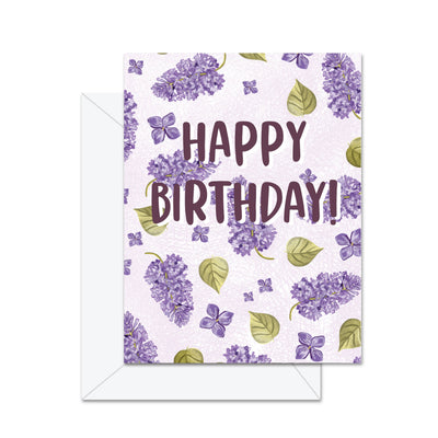 Happy Birthday (Lilac) - Greeting Card - Lemon And Lavender Toronto