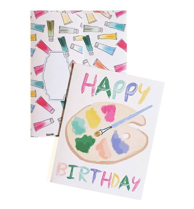 Happy Birthday Paint Palette Card – Colorful Art Greeting - Lemon And Lavender Toronto