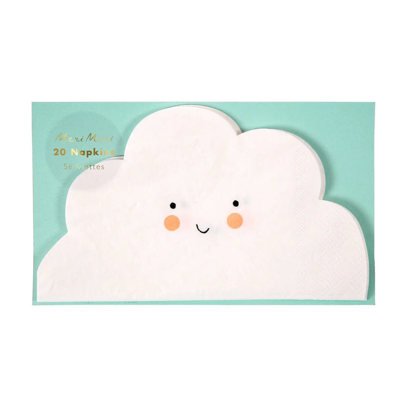 Happy Cloud Napkins - Meri Meri 20Pk - Lemon And Lavender Toronto