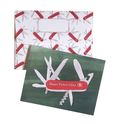 Happy Father's Day Swiss Army Knife Greeting Card - Lemon And Lavender Toronto