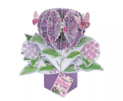 Happy Mother's Day Pop Up Hydrangea Mother's Day Greeting Card - Lemon And Lavender Toronto