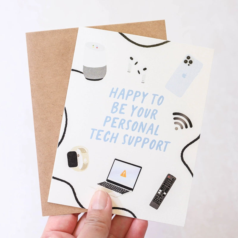 Happy To Be Your Personal Tech Support Card - Lemon And Lavender Toronto