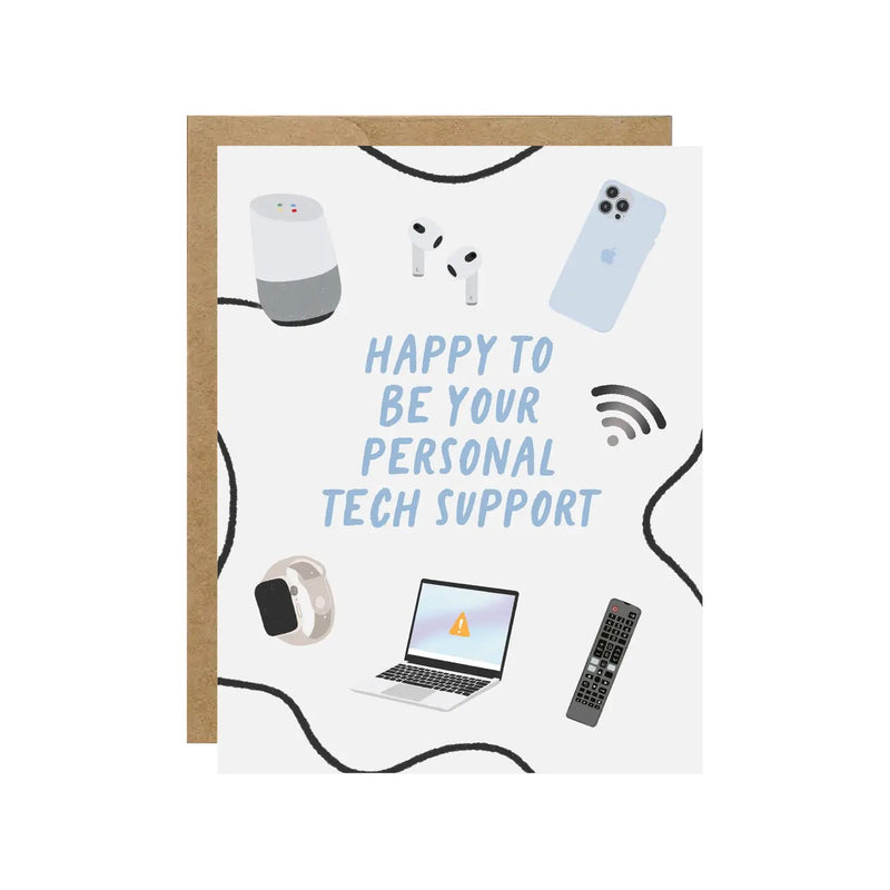 Happy To Be Your Personal Tech Support Card - Lemon And Lavender Toronto