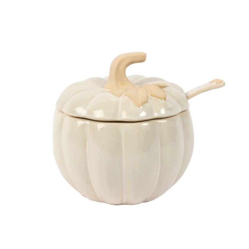 Harvest Pumpkin Covered Bowl With Spoon Natural - Lemon And Lavender Toronto