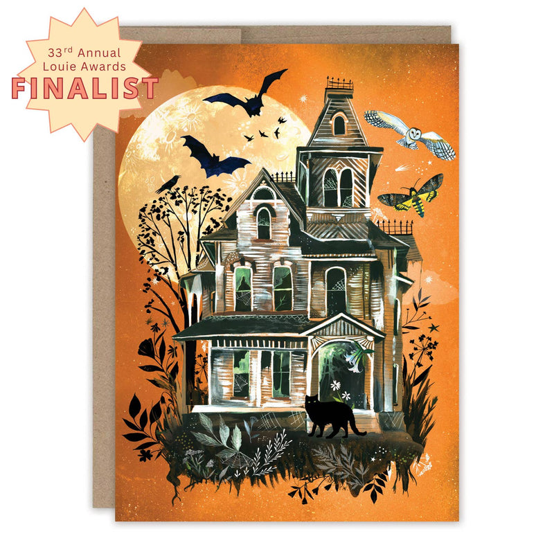 Haunted House Halloween Card - Lemon And Lavender Toronto