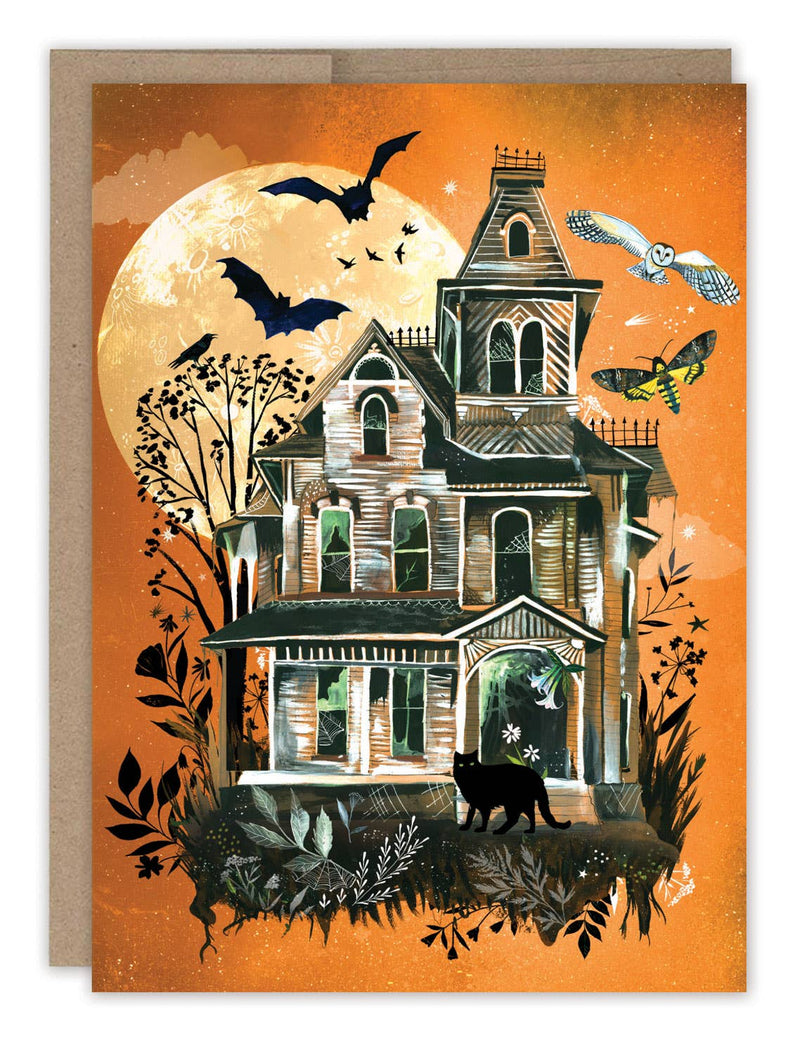 Haunted House Halloween Card - Lemon And Lavender Toronto