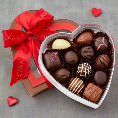 Heart Chocolate Assortment Box - Rogers Chocolate - Lemon And Lavender Toronto