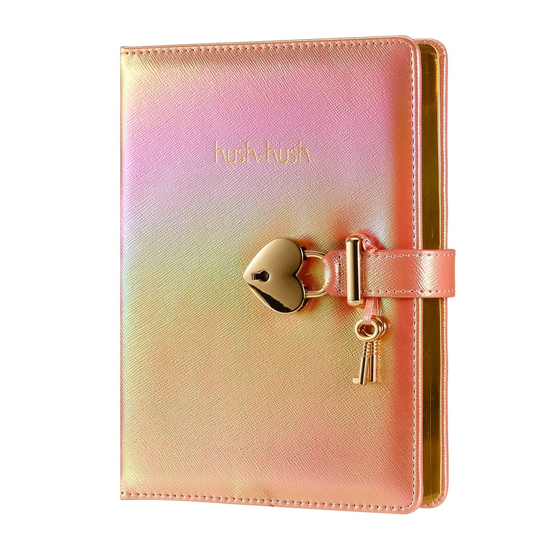 Heart Lock Diary with Key (Iridescent Pink) - Lemon And Lavender Toronto