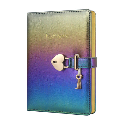 Heart Lock Diary with Key (Iridescent Purple) - Lemon And Lavender Toronto