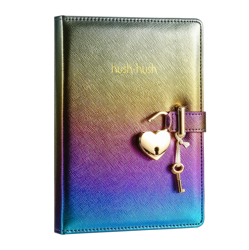 Heart Lock Diary with Key (Iridescent Purple) - Lemon And Lavender Toronto