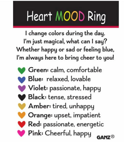 Heart Mood Ring - Lemon And Lavender Toronto