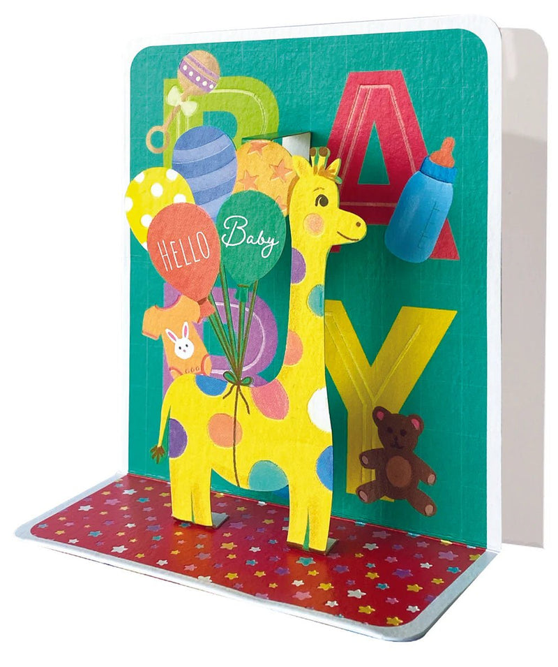 Hello Baby Pop - up Small 3D Card - Lemon And Lavender Toronto