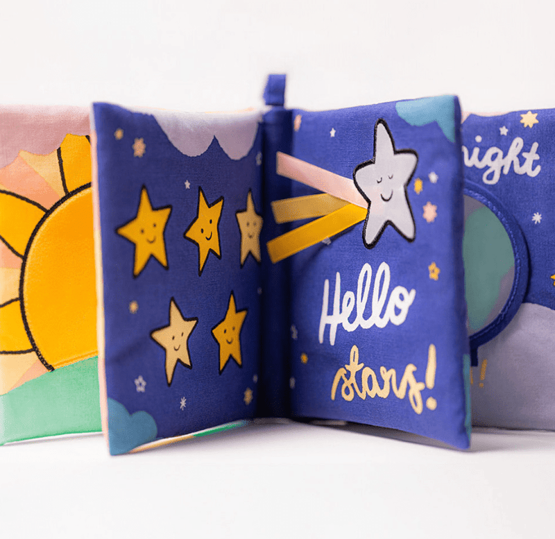 Hello Moon Fabric Book - Jellycat - Lemon And Lavender Toronto