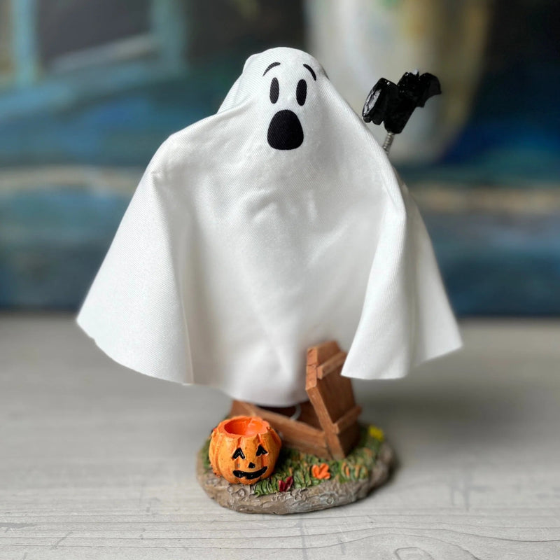 Hey Boo! Wiggle Ghost with Trick Or Treat Bag Figurine - Lemon And Lavender Toronto