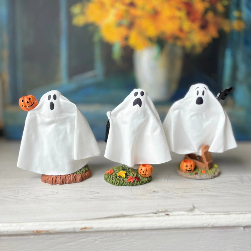 Hey Boo! Wiggle Ghost with Trick Or Treat Bag Figurine - Lemon And Lavender Toronto