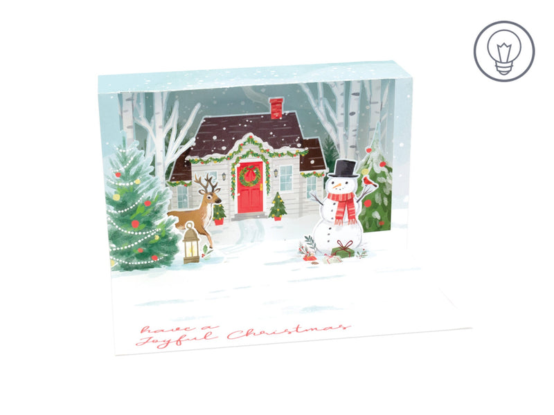 Holiday House - Light Up💡Holiday Card - Lemon And Lavender Toronto