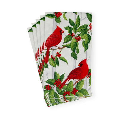 Holly And Cardinals Guest Towel Napkins - Lemon And Lavender Toronto