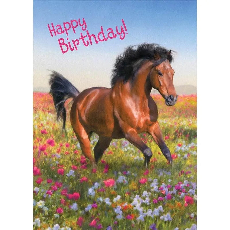 Horse Glitter Card - Lemon And Lavender Toronto