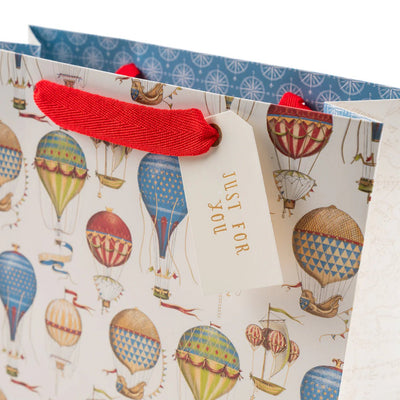 Hot Air Balloon, Medium Landscape Gift Bag - Lemon And Lavender Toronto