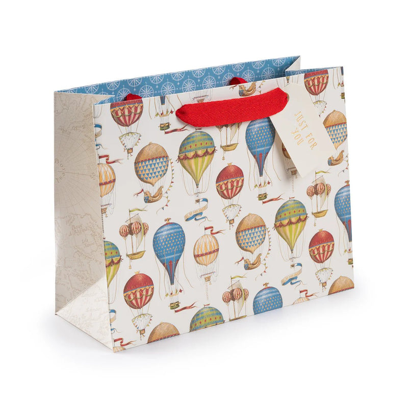 Hot Air Balloon, Medium Landscape Gift Bag - Lemon And Lavender Toronto