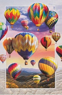 Hot Air Balloons Greeting Card - Lemon And Lavender Toronto