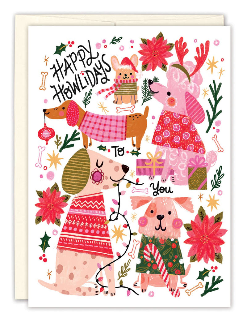 Howliday Dogs Holiday Card - Lemon And Lavender Toronto