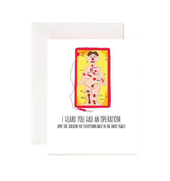 I Heard You Had An Operation! - Greeting Card - Lemon And Lavender Toronto