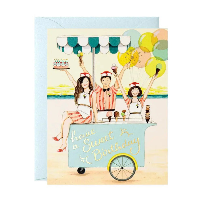 Ice Cream Stand Birthday Greeting Card - Lemon And Lavender Toronto