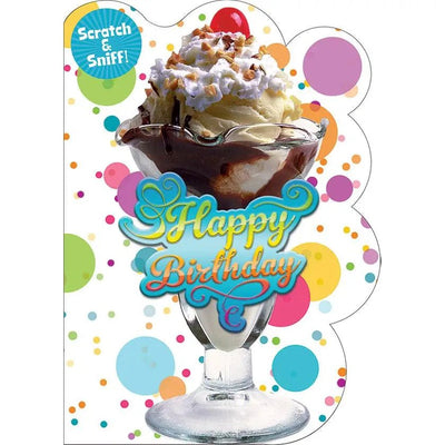 Ice Cream Sundae Scratch & Sniff - Chocolate Card - Lemon And Lavender Toronto