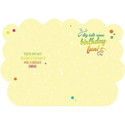 Ice Cream Sundae Scratch & Sniff - Chocolate Card - Lemon And Lavender Toronto