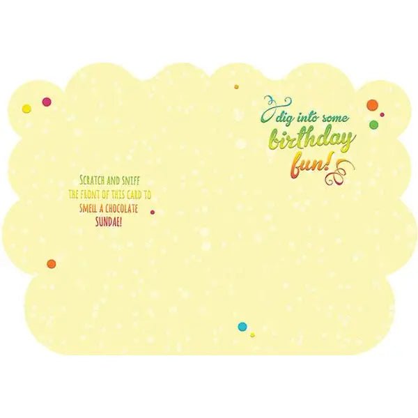 Ice Cream Sundae Scratch & Sniff - Chocolate Card - Lemon And Lavender Toronto