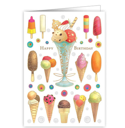 Ice Cream Themed Happy Birthday Card - Lemon And Lavender Toronto