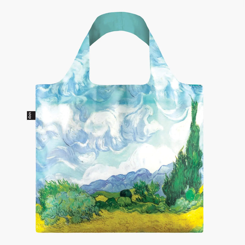 Loqi Tote Bag with Zip Pouch - Vincent van Gogh - A Wheat Field with Cypresses Bag