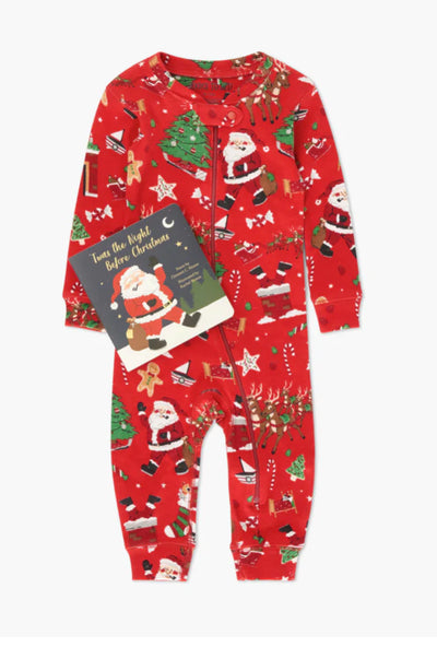 Twas The Night Before Bed Christmas Book and Infant Sleeper-Hanging